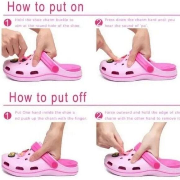 4pc Shoe Charms Disney Mickey Mouse Set Daisy Donald Minnie Face Character Pack - Picture 5 of 5